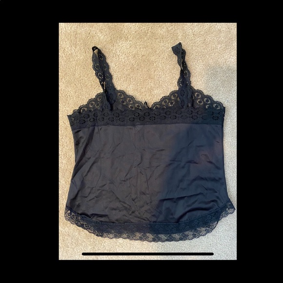 Black satin silky top - Picture 2 of 2